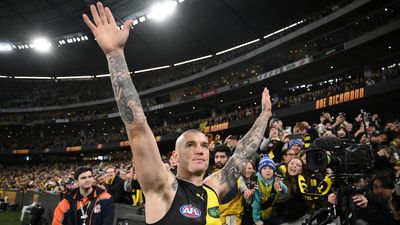 Martin's 300 celebrated as Hawks crash party with win