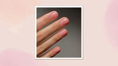 This clean and sheer manicure is the equivalent of a lip stain for your nails