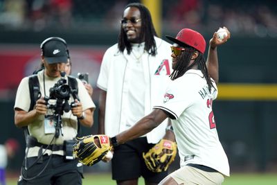 WATCH: Marvin Harrison Jr. throws out first pitch at Diamondbacks game