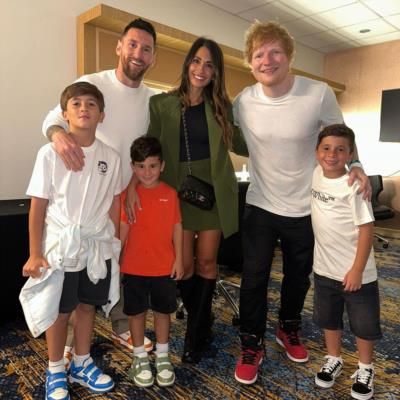 Lionel Messi And Family Share Joyful Moment With Ed Sheeran