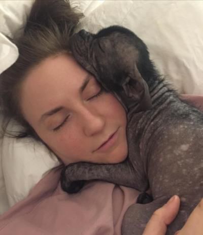 Lena Dunham's Serene Moment With Beloved Dog