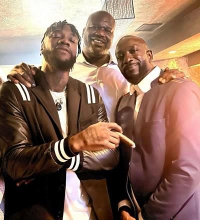 Shaquille O'neal's Joyful Moment With Friends And Deontay Wilder
