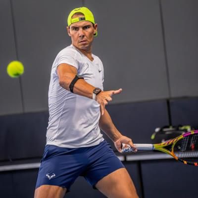 Rafa Nadal's Intense Tennis Moment Captured In Action Shot