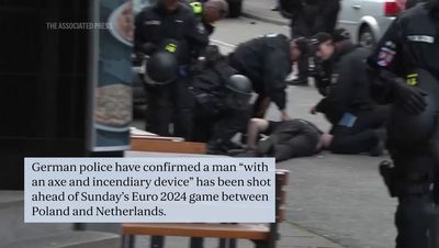 German police shoot 'man with axe and Molotov cocktail' ahead of Euro 2024 game