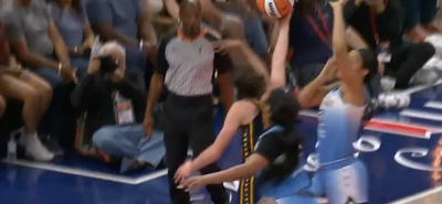 Caitlin Clark took a hard hit to the head on a flagrant foul from Angel Reese