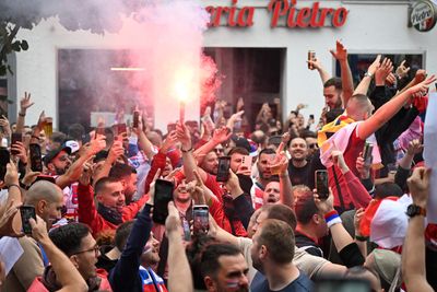 England, Serbia fans clash ahead of Euro 2024 football game