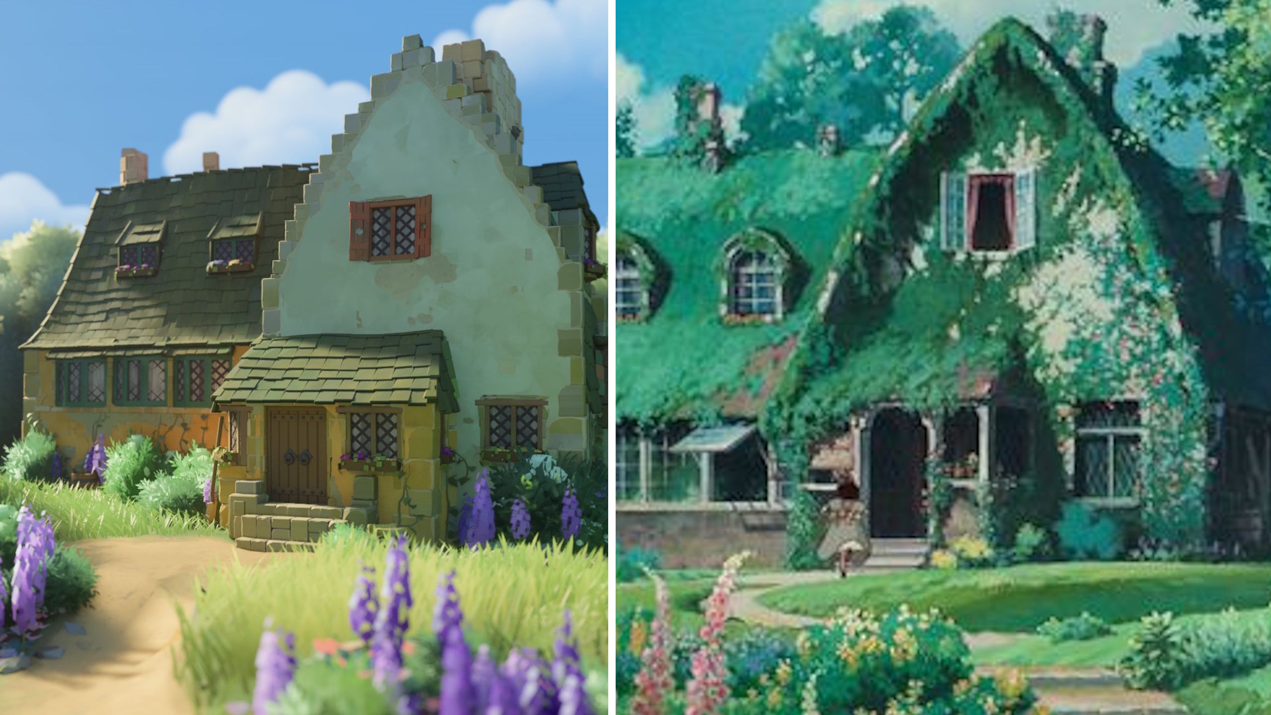 Making Studio Ghibli buildings in cozy builder Tiny…