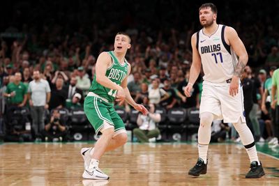 Payton Pritchard continued NBA Finals heroics with another half-court buzzer-beater for Celtics