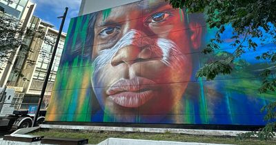 Vandalised mural on Stewart Avenue replaced by a familiar face in Adnate's signature style