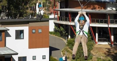 'Hang in there baby!': MP takes to the skies to open youth camps latest attraction