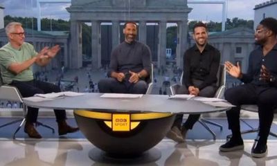 Gary Lineker appears to wear his own clothing range during Euros coverage