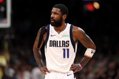 Kyrie Irving patiently waited on the court to comfort every Mavs teammate after NBA Finals loss