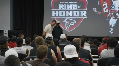 The Falcons surprised Matt Ryan with news he’d made the team’s Ring of Honor in such a cool way