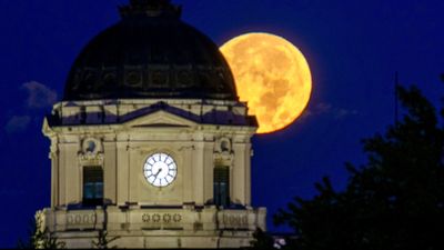 The Strawberry Full Moon of 2024 rises near the June solstice with an Antares encounter