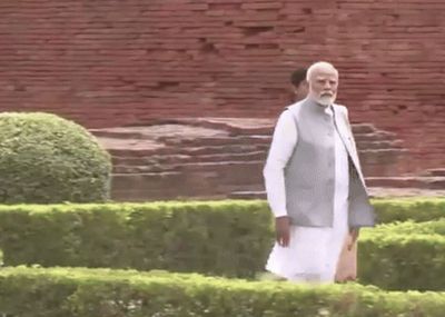 PM Modi visits ruins of Nalanda Mahavihara in Bihar