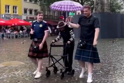 FC Cologne praises Tartan Army after viral video of Scots fans helping elderly woman