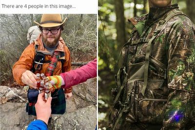 Internet Baffled By Photo Of What Appears To Be Three People Holding Four Bottles