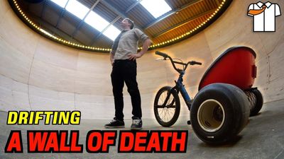 Absolute Maniac Builds Wall Of Death, Just So He Can Test His Drift Trike