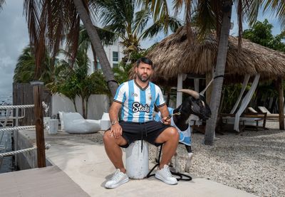 Sergio Aguero greets Lionel Messi and Argentina to Copa America with goats (yes, actual goats)