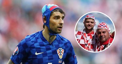 Why do Croatia fans wear water polo caps when watching football