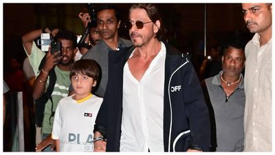 Shah Rukh Khan jets out to London with son AbRam Khan ahead of 'King' shoot - WATCH