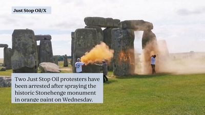 Orange protest paint on Stonehenge removed as summer solstice celebrations to begin