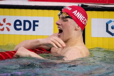 French swimmer Rafael Fente-Damers dislocated his shoulder celebrating qualifying for the Olympics