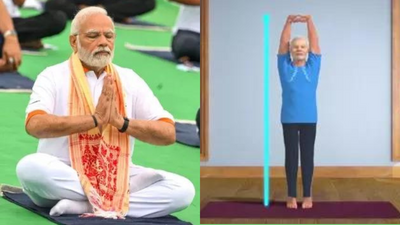 Watch: Narendra Modi shares videos of his AI version performing traditional yoga asanas