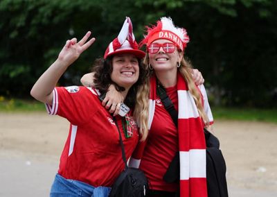 Danish fans sing 'it's never coming home' ahead of England Euros game