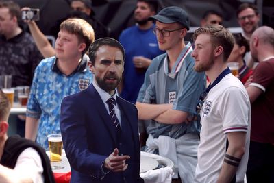 Watch again: Fans gather in London to watch England’s Euro 2024 match against Denmark