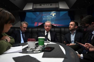 Fig rolls, hard hats and micromanagement: Behind the scenes with Michael Gove on the Tory battle bus