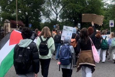 Edinburgh high school pupils in walkout for Palestine