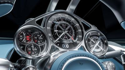 Bugatti Used Swiss Watchmakers for the Tourbillon's Instrument Cluster