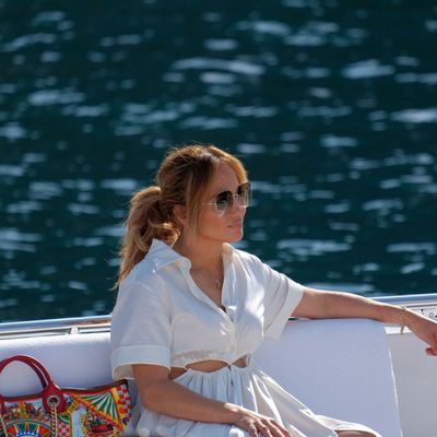 Jennifer Lopez Starts Her Italian Girl Summer in a Breezy Matching Set and $6,400 Dior Basket Bag