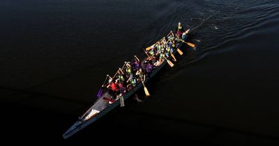 Sport and tradition: dragon boats on the water at Carrington a spectacle