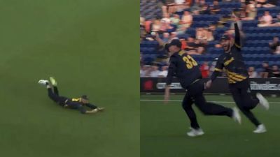 'One-handed, full stretch': Marnus Labuschagne produces 'one of the greatest' catches at T20 Blast - Watch