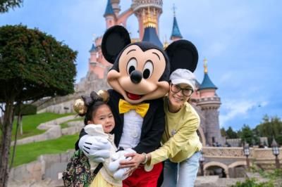 Michelle Yeoh's Family Fun Day At Disneyland With Mickey Mouse