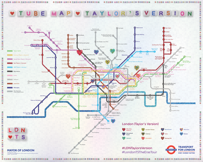 Sadiq Khan shares ‘Taylor’s Version’ of London Tube map ahead of pop star’s Wembley shows