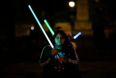 Star Wars fans hone their lightsaber dueling skills at a Mexico City Jedi academy