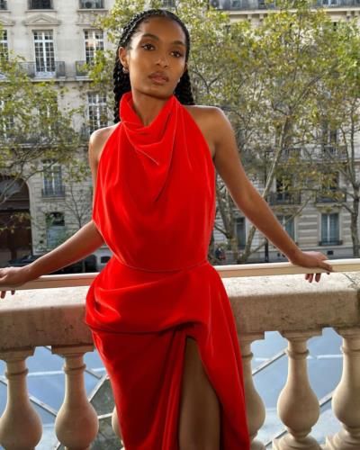 Yara Shahidi Radiates Elegance And Charm In Red Dress