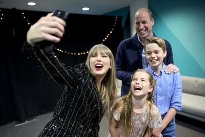 Taylor Swift is all smiles as she poses in selfie with Prince William and kids: ‘Happy bday M8’