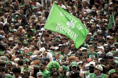 Best photos of Boston Celtics fans in the Banner 18 duck boat parade