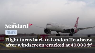 Flight turns back to London Heathrow after Boeing plane windscreen 'cracked at 40,000 feet'