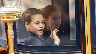 This joyful new photo of Prince George and Princess Charlotte celebrating Prince William's birthday is giving us goosebumps