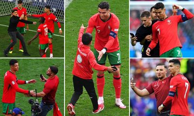 Portugal voice concerns after five pitch invaders get to Cristiano Ronaldo