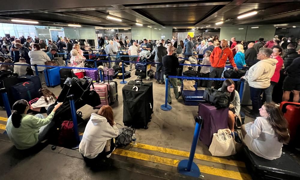 Flights from two Manchester airport terminals…