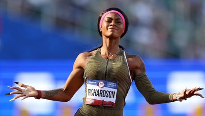 Sha’Carri Richardson’s tearful reaction to her 100m win and Olympic spot is everything