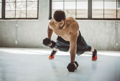 This CrossFit-style 'chipper' workout challenges the whole body in 24 minutes — and you only need dumbbells to try it