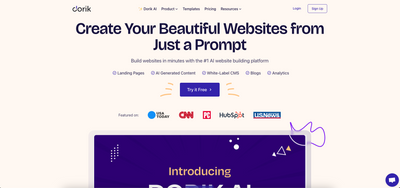 Dorik AI website builder review 2024