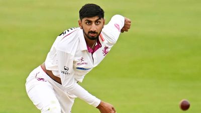 Watch: England's Shoaib Bashir concedes 38 in an over as Dan Lawrence smacks five consecutive sixes